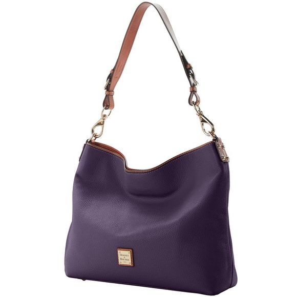 Dooney & Bourke Pebble Grain Extra Large Courtney Sac Shoulder Bag - Plum Wine - Picture 2 of 4